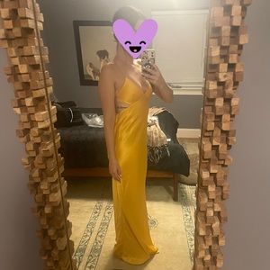 The sei cut out bias gown